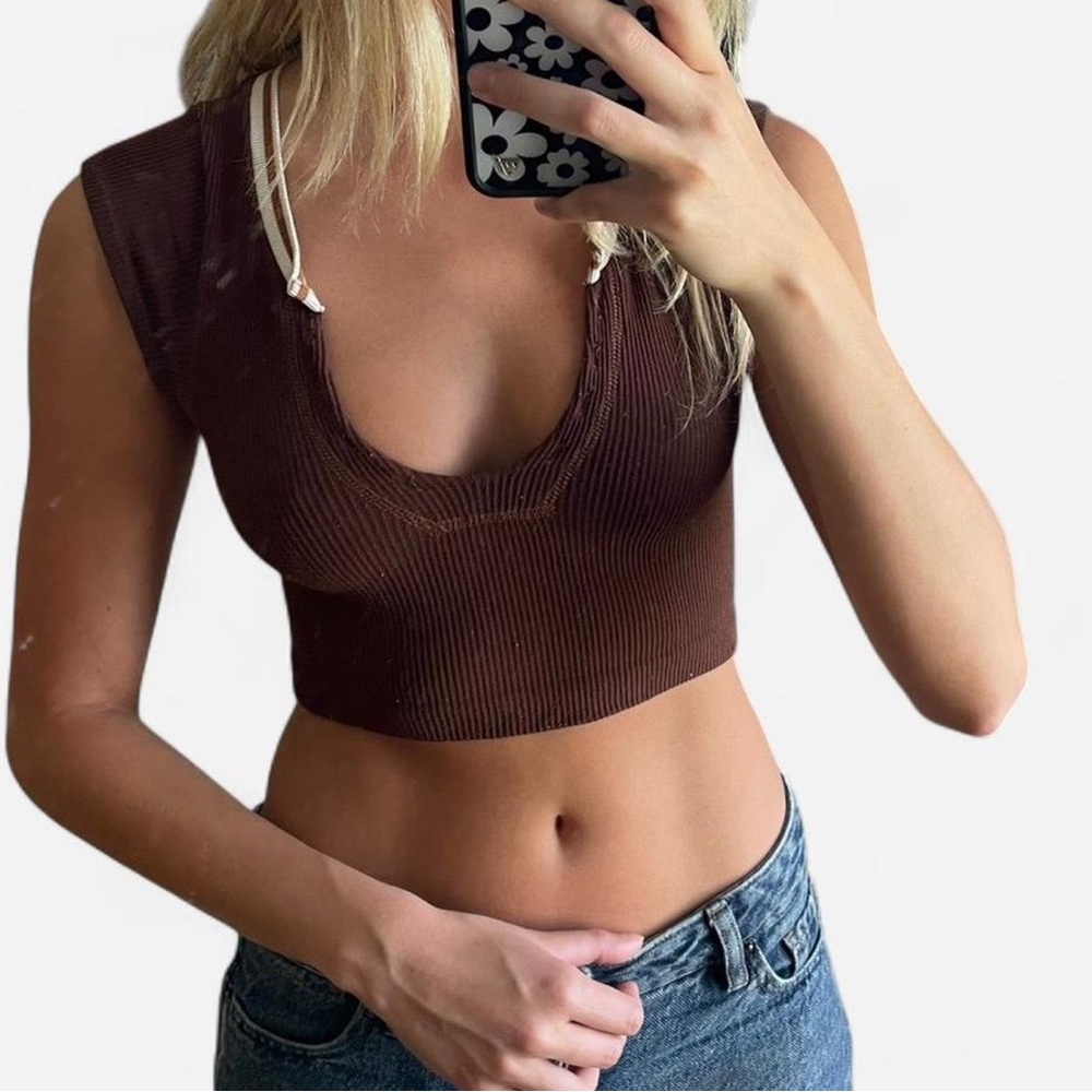 Urban Outfitters Chocolate Ribbed Tank Top